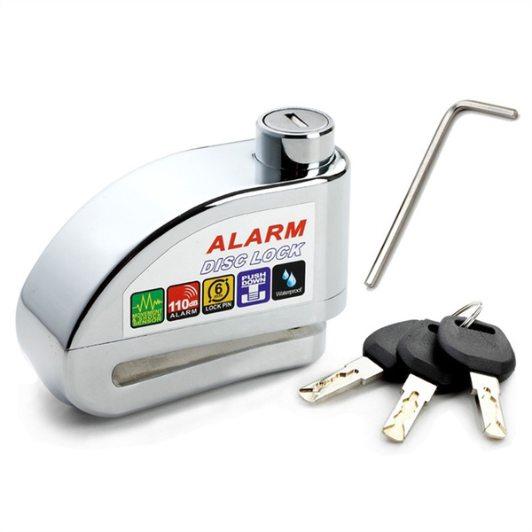 Lock and Alarm System for Disc Brakes Scooter Motorcycle Bicycle Security Alarm System